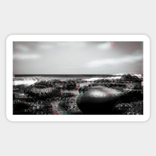 Rocky beach - 3D effect Sticker